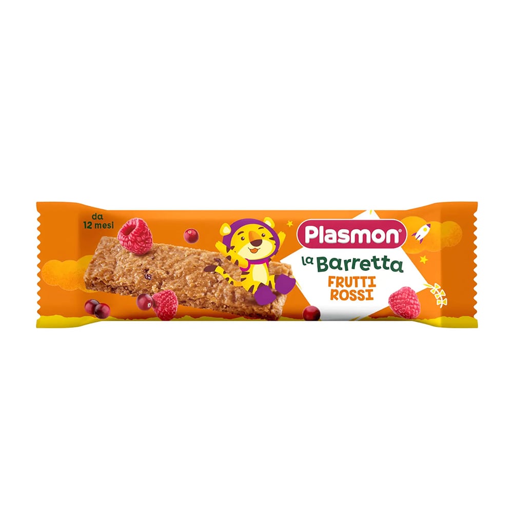 Батончик Plasmon  злаковий, зі смаком червоних ягід, від 1 року, 20 г